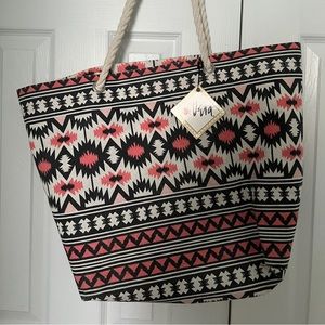 Aztec beach tote bag
